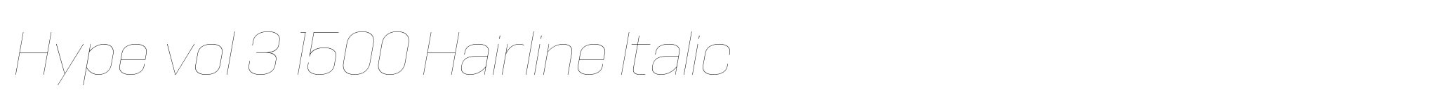 Hype vol 3 1500 Hairline Italic image